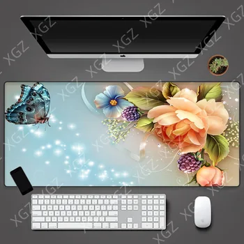 Yuzuoan XL Bela Flor Paisagem Mouse Pad Adequado para Jogos de Computador de Leitor de PC Pad Frete Grátis Office Home Engrossado