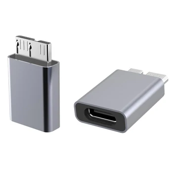 USB 3.0-Tipo C para Micro-B USB 3.0, Placa de Alumínio (F/M) Micro-B USB-C Tipo C Rápido Conversor Adaptador Mini