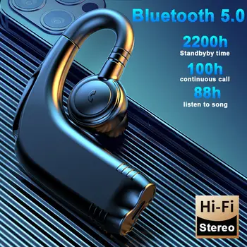 Único de Ouvido do gancho Longo standy capacidade de Fone de ouvido Bluetooth 5.2 Auscultadores sem Fios de Negócios do Esporte da música de ouvido com Microfone