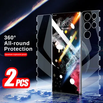 2pcs de 360° de Corpo Inteiro Suave Película Para Samsung Galaxy S22 Ultra Hidrogel Filme Samung S22Ultra S 22 Plus 5G Protetor de Tela Não de Vidro