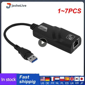 1~7PCS 10/100/1000Mbps USB 3.0 USB 2.0 com Fio USB TypeC Para Rj45 Lan Ethernet Adaptador de RTL8153 Placa de Rede para PC Macbook Windows