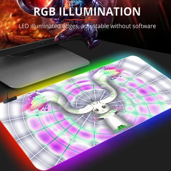 Digimon RGB Grande tapete de rato Gaming LED Backlit Tapete Grande Mause Pad Jogo Teclado Mouse Pad Gamer Secretária tapete de Ratos de Computador Mat