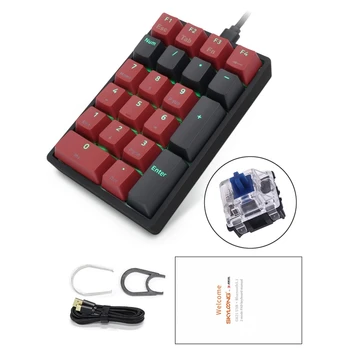 SK21 Mecânica teclado Numérico RGB Retroiluminado Totalmente Programável do Tipo C, com Troca a Quente PBT pac para Gateron para MAC U4LD