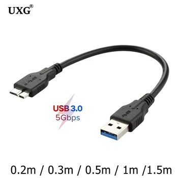 USB 3.0 Tipo Um para USB3.0 Micro B Macho do Cabo do Adaptador de Cabo de Sincronização de Dados Cabo de alimentação para a Unidade de disco Rígido Externo Disco HDD unidade de disco rígido da Câmera