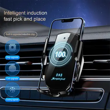 15W Carro Carregador sem Fios 360° de Rotação Carro de Ventilação de Ar de Montagem do Suporte do Telefone para o iPhone 12 13 14 Samsung Galaxy Rápido Carregamento sem Fio