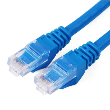 Azul Ethernet Internet LAN CAT5e Cabo de Rede para o Computador com Modem e Roteador