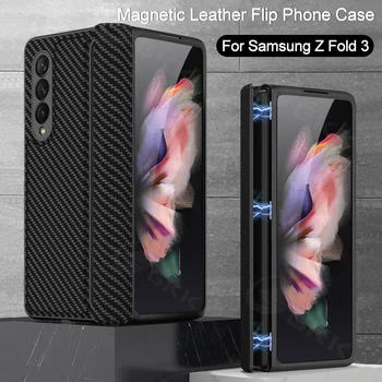 GKK Original Magnético Quadro Case Para Samsung Galaxy Z, Dobre 3 5G Caso de Couro de Luxo Anti-knock Hard Cover Para Galaxy Z, Dobre 3 5G