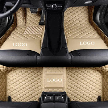 YUCKJU de couro Personalizados da esteira do carro Fiat de todos os medels 500 500 LITROS 2007 a 2014 punto Bravo Viaggio Freemoauto automóvel tapete capa