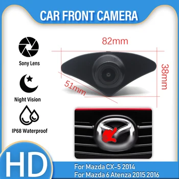 1080*HD de 720P Carro da Frente câmera de Visão para a frente positve câmera impermeável 140° fisheye visão da noite Para o Mazda 6 Atenza CX-5 2015 2016