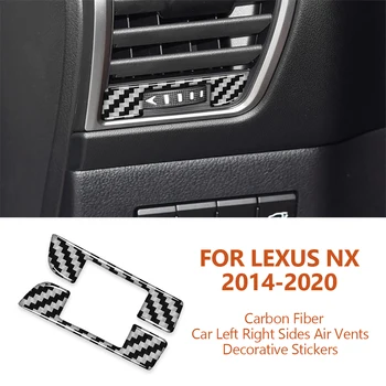 Por Lexus NX 200 2014-2020 Carro-estilo Fibra de Carbono, o Carro da Esquerda para a Direita Saídas de Ar Decorativos Adesivos Auto Modificação Accessoriess