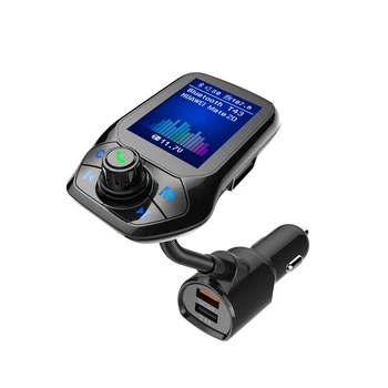 Novo 1.8 Carro Transmissor FM Carro MP3 com Bluetooth 5.0 Leitor de Música QC3.0 Carro Carregador Rápido AUX Ecrã a Cores de Apoio TF cartão do disco de U