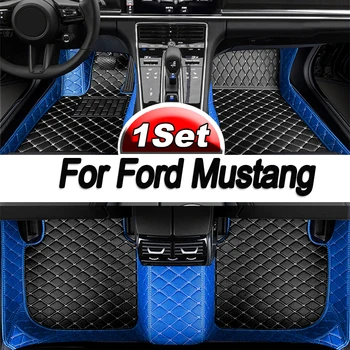 Esteira do assoalho do carro para Ford Mustang 2015-2022 2016 17 18 19 20 21 Personalizado auto Almofadas do pé automóvel tapete cobrir acessórios de decoração