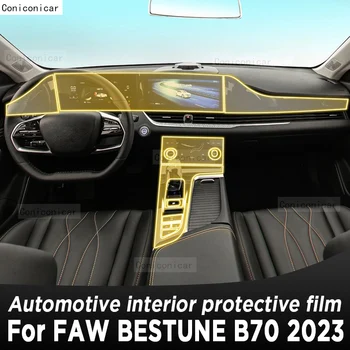 Para FAW BESTUNE B70 2023 caixa de Velocidades Painel de Ecrã de Navegação Interior Automotivo TPU Película de Proteção, Tampa Anti-risco Adesivo