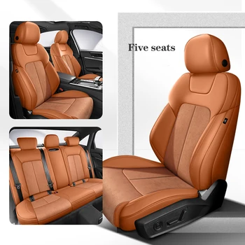 Carro personalizado Tampa de Assento Para Dodge RAM 1500 Challenger De 360 ° Surround 100% Ajuste de Camurça+Couro Auto Interior accesorios para vehículo