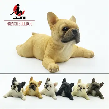 JJM Bonito Bulldog francês Bonito Cão de Animal de Estimação com a Figura de Brinquedo Coletor de Decoração de PVC Modelo Educacional para Crianças Adultos Crianças Dom
