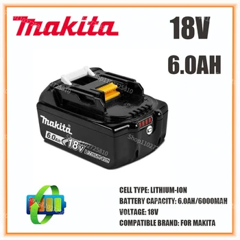 Makita Original 18V 6000MAH 6.0 AH Recarregáveis Ferramenta de Energia LED de Bateria de Íon de Lítio de Substituição LXT BL1860B BL1860 BL1850