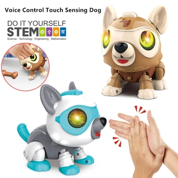 O Controle de voz do Sensor de Toque Robô Cão de Iluminação de Efeito de Som Função de Temporização Interação entre Pais e filhos Cão de Estimação do Modelo de Brinquedo das Crianças