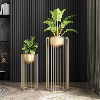 Nordic Simples de Ouro de Ferro Flor Prateleira Interior, Sala de estar, Varanda Vertical Planta de Vaso de stand Móveis Stand de Flores