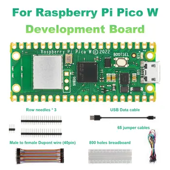 Para Raspberry Pi Pico W Conselho de Desenvolvimento Estendido Jumper Kit sem Fio wi-Fi RP2040 Microcontrolador Conselho de Desenvolvimento