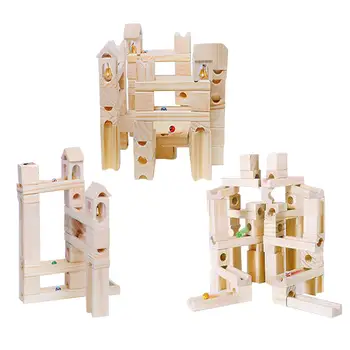 De madeira, Mármore Executar Blocos de Construção Definido no Início Educacional Pista de Mármore Jogo de Labirinto para as Idades de 4 a 8 Crianças