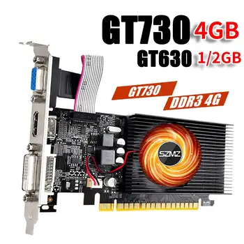GT730 4GB de memória DDR3 de 128 bits Placa de vídeo com HDMI, VGA, DVI, uma Porta PCI-E2.0 16X Computador Placa de Vídeo GT610 1/2GB para Office/Home