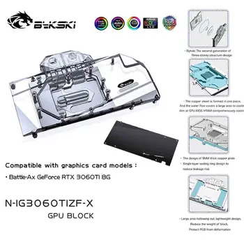 Bykski Água de Refrigeração do Bloco de Usar para a Batalha Colorido-Ax GeForce RTX3060Ti 8G Placa GPU/ Full Tampa do Radiador de Cobre/ Luz do RGB