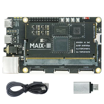 Para Sipeed MAX-III Axera Pi placa-Mãe Kit de 2GB LPDDR4X 3733Mhz 4K@30Fps AI Soc Suporte Dual RGMII/RMII Modo Ethernet