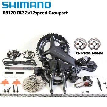 Shimano R8170 2x12speed Di2 R8100 Pedivela de 170 mm 172.5 MM 11-30T 11-34T Cassete De Estrada Moto Grupo