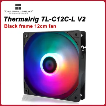 Thermalrig TL-C12C-L V2 Moldura Preta de 120mm Caso Fã 4PIN PWM Silencioso Fan Cooler Constante do Efeito de Luz, Ventilador de Refrigeração