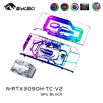 Bykski Active Backplate GPU Bloco Para as NVIDIA RTX3080 3090 GALAXY/Palit/KFA2/Maxsun/Leadtek/Gainward VGA VRAM Dupla do Lado do Radiador