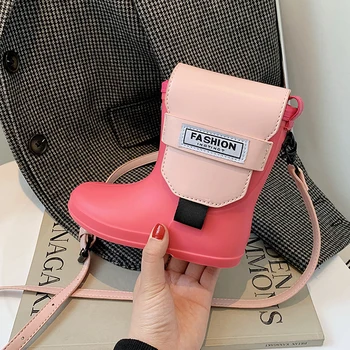 2021 feminino bag duplo mini carteira nova moda botas de chuva de forma saco de ombro cor sólida legal messenger bag projeto personalizado