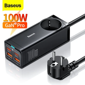 Baseus 100W 65W GaN Carregador USB área de Trabalho a Faixa de Energia do Tipo C, PD QC Carga Rápida 4.0 3.0 Rápido Carregamento Para iPhone 14 13 MacBook Pro