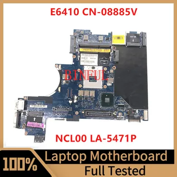 Placa-mãe CN-08885V 08885V 8885V Para DELL E6410 6410 Laptop placa-Mãe Com o LA-5471P QM57 DDR3 100% Total Teste a Trabalhar Bem