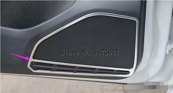 Volkswagen Golf 7 de 2014 2015 2016 2017 aço inoxidável guarnição porta do carro falante guarnição porta do carro tweeter decoração adesivos