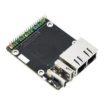 583D Placa de Expansão para o RaspberryPi CM4 Dual Gigabit Ethernet USB2.0 RJ45 de Expansão do Painel de 5V Tipo-C Interface