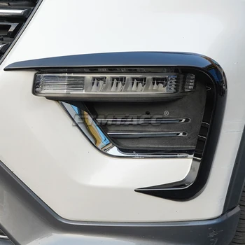 ABS Cromado de Fibra de Carbono Preto Brilho de Nevoeiro Dianteiros Quadro de Luz da Tampa de acabamento Para Ford Explorer 2020 2021 2022 2023 Acessórios do Exterior