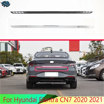 Para Hyundai Elantra, CN7 2020 2021 Acessórios do Carro ABS Cromado Porta traseira Tampa de Porta Guarnição Traseira do Tronco de Moldagem Moldura Estilo Decore