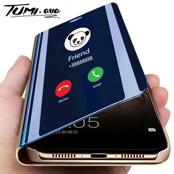 Espelho Telefone Flip Case para Samsung Galaxy Nota 10 Pro 9 8 S10 5G S9 S8 Mais S10E S7 Borda A80 A70 A30 A50, A10 A7 J4, J6 2018 Tampa