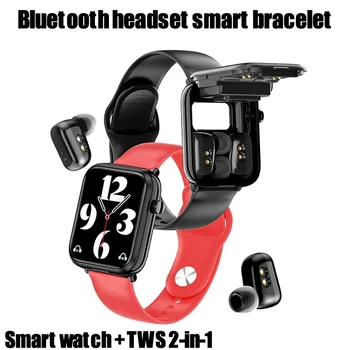 2023Smart Assistir X8 TWS Fone de ouvido Bluetooth sem Fio Fones de ouvido Dois em Um 1.69 polegadas Chamada Música Esportes Moda Smartwatch Android IOS