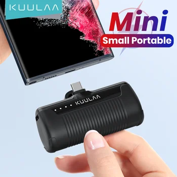 KUULAA Mini do Banco do Poder de 4500mAh-Carregador Portátil para iPhone 14/13/12/11 Pro Max & Samsung/Xiaomi - Bateria Externa PowerBank