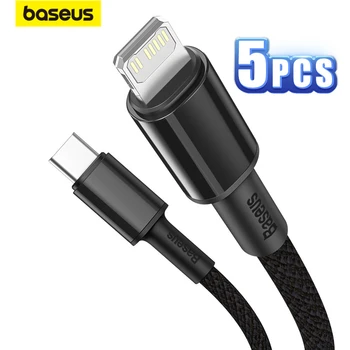 Baseus 2PCS/5PCS 20W USB Tipo C para o Cabo Lightning para o iPhone 14 13 12 11 Pro Max PD Rápido Carregamento para iPhone do Carregador Cabo