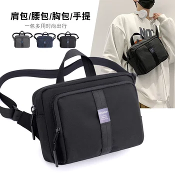 Nova moda dos homens messenger bag simples função de bolsa multifuncional digital saco de armazenamento ao ar livre peito saco de ombro único saco