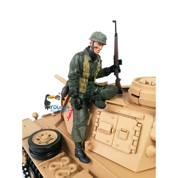 Resina Soldado alemão Decoração de Peças de Reposição para Heng Long 1/16 RC Tanque de DIY Modelo TH20027