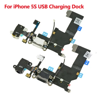 Alta Qualidade de Porta de Carregamento USB Conector Fita Flex Cabo de Substituição para o iPhone 5s Carregamento USB Dock Peças do Telefone Móvel