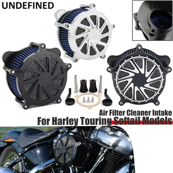Para Harley Softail Modelos De 2018 2019-2021 Turnê Modelos 2017-2021 Motocicleta Filtro Purificador De Ar De Admissão Do Filtro, Kits De Filtros Azul
