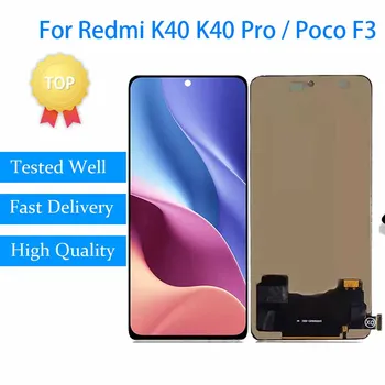 Original Para Redmi K40 K40 Pro Visor LCD de Painel de Toque Digitador da Tela Para Xiaomi POCO F3 Mi 11i M2012K11AG M2012K11C Tela