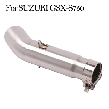 Deslizamento de Exaustão da Motocicleta Meados de conexão de Aço Inoxidável Ligação do Meio tubo de Escape Silencioso Para SUZUKI GSX-S750 2018 2019 Anos