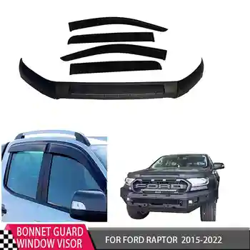 Janela do Visor Visor Porta + Capota Protetor de Escudos para Ford Ranger 2015 2016 2017 2018 2019 2020 2021 2022 Preto Fosco