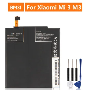 Bateria de substituição Para o Xiaomi Mi 3 M3 Mi3 BM31 Recarregável da Bateria do Telefone 3050mAh