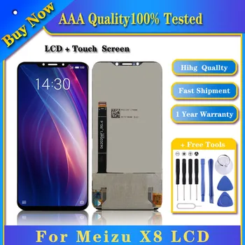 100% Testado TFT LCD+Touch Screen Para Meizu X8 com Digitalizador Assembly Completo Replaceme Vidro Telefone Celular de Lcd Peças